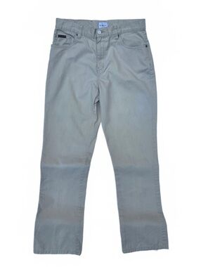 Vintage 90's Calvin Klein Khaki Denim Jeans Straight Leg l Size 9 l Beige Twill